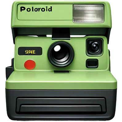 Polaroid sage green emoji