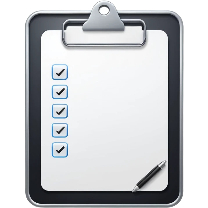 clipboard with return icon in upper corner emoji