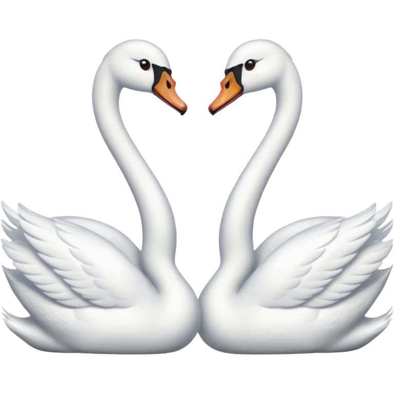 A two swan faced each other emoji