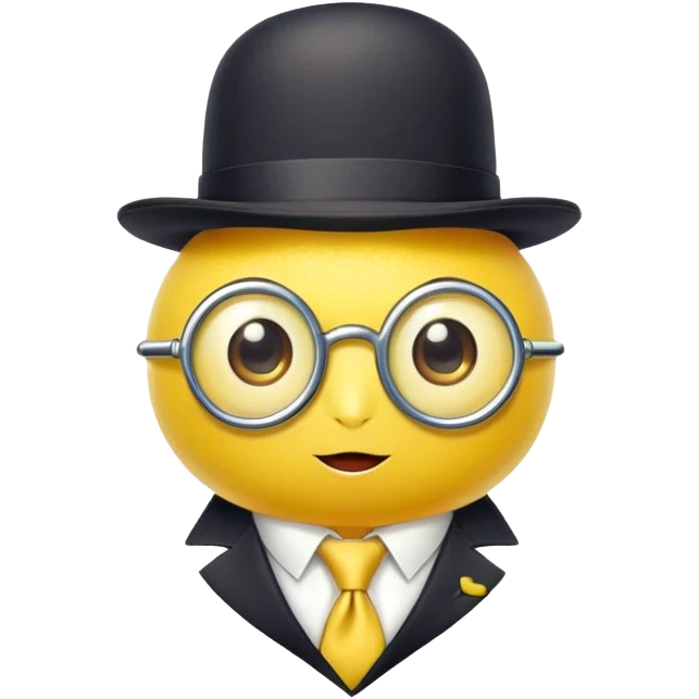 anime lemon character with monocle, necktie, and bowler hat emoji