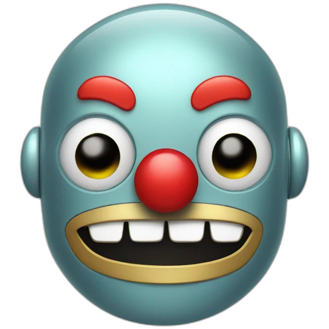 robot clown face emoji