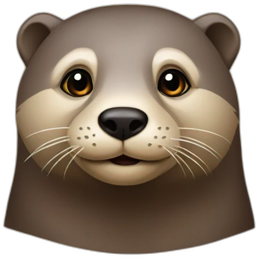 loutre sur un ours emoji