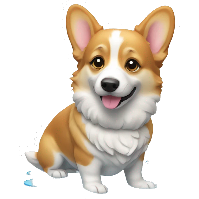 corgi water emoji
