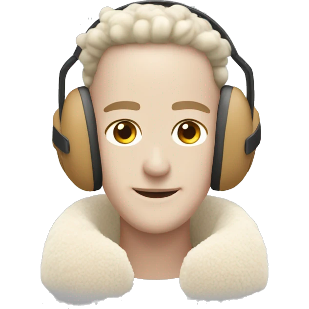 beige sherpa earmuffs emoji