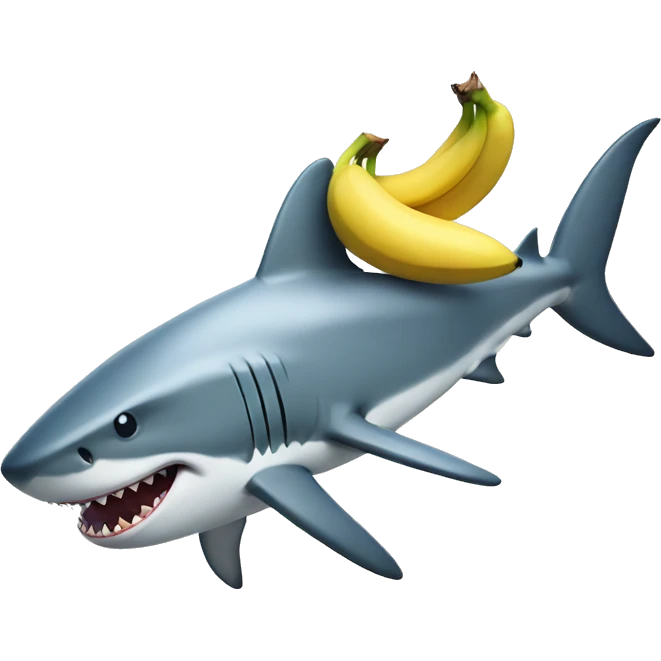 shark with banana emoji