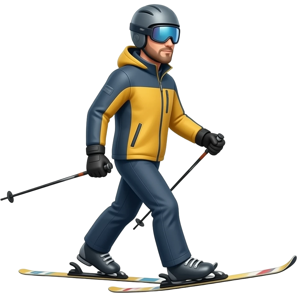 Walk man emoji with a ski man emoji