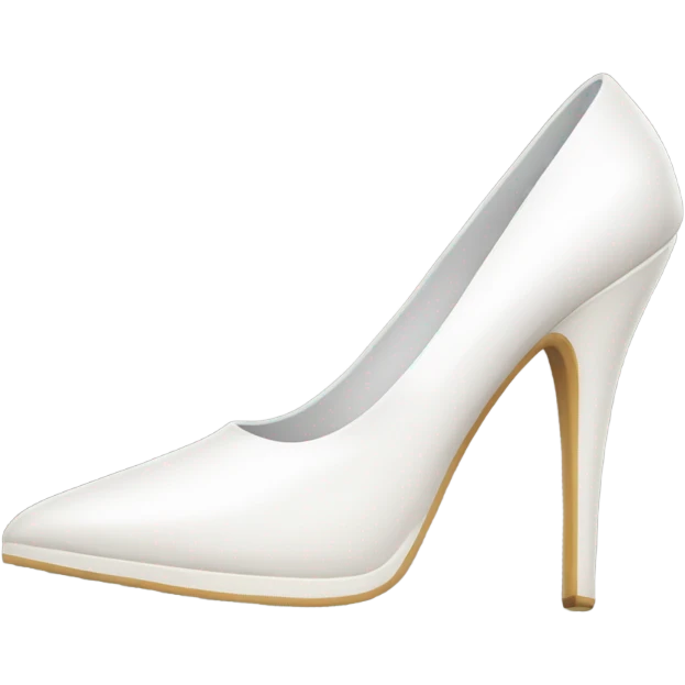white latex heel shoe front view emoji