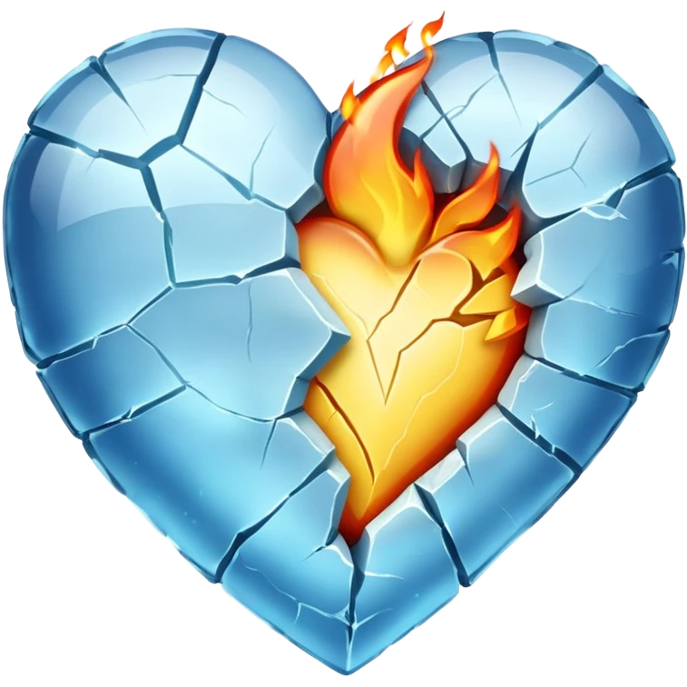 half fire half ice heart emoji