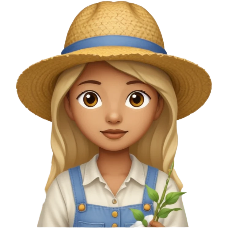 luna working in cotton field emoji