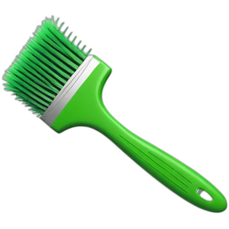 comb brush green emoji