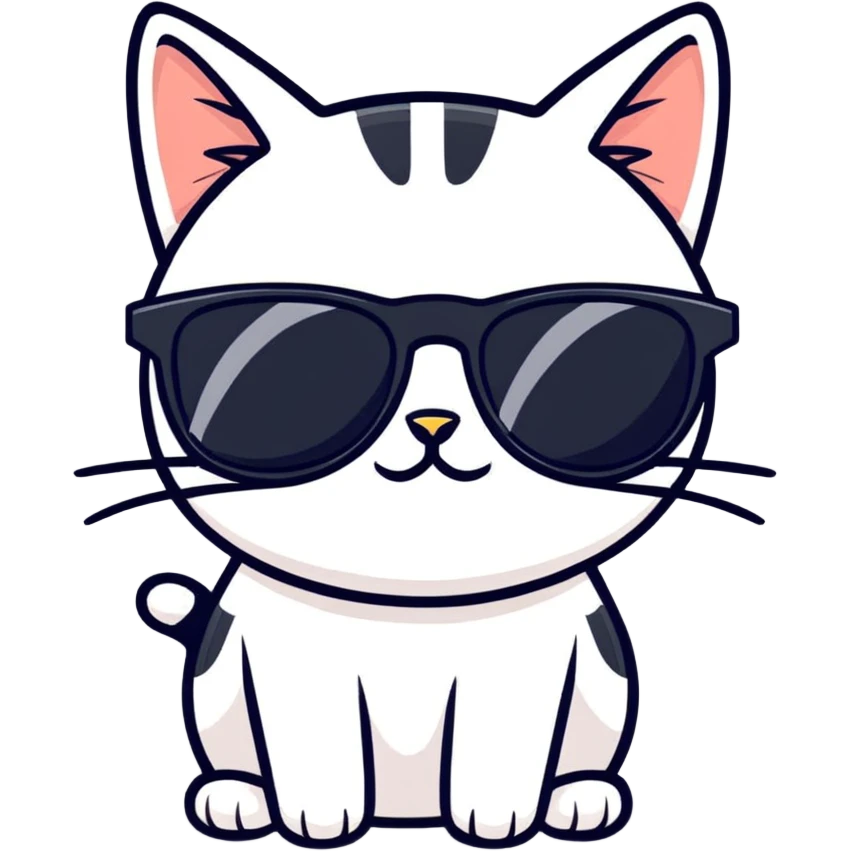 Cat with sunglasses emoji