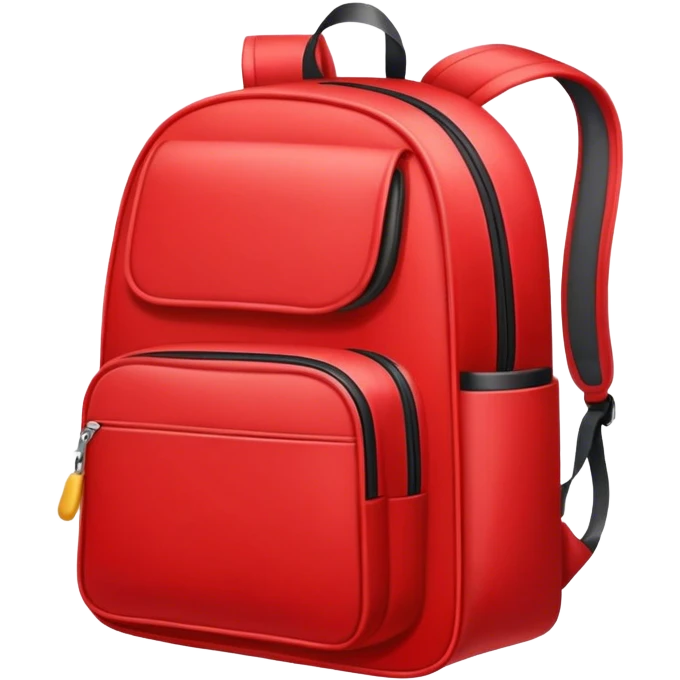 red school backpack, similar to apples emoji