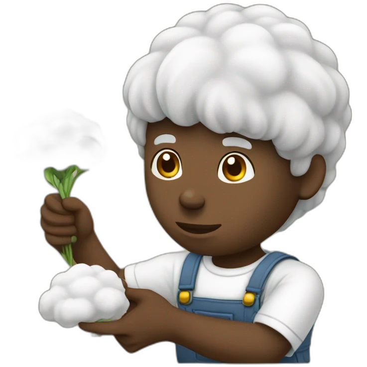 black man coton picking emoji