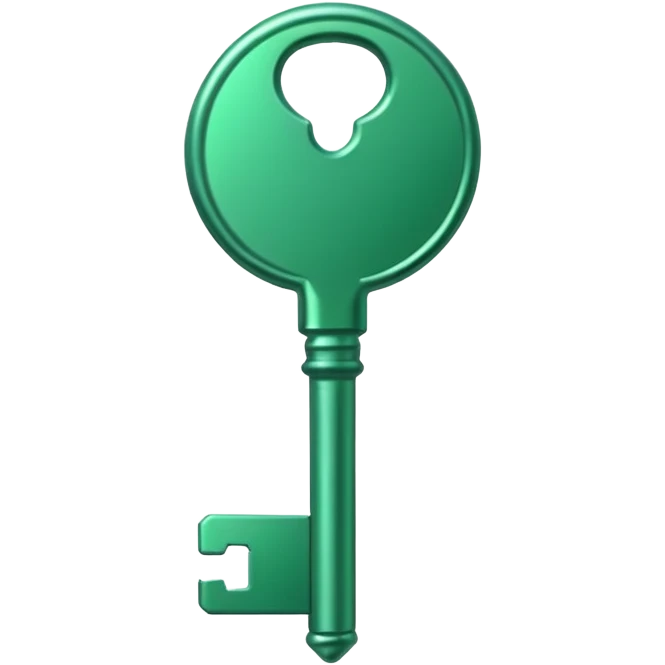 medieval minimalistic green key icon emoji