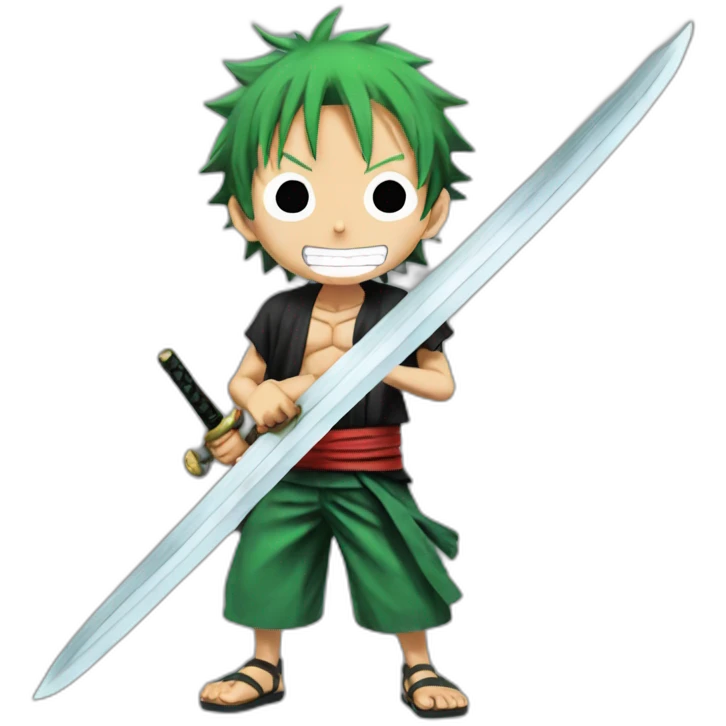 Luffy with zoro sword emoji