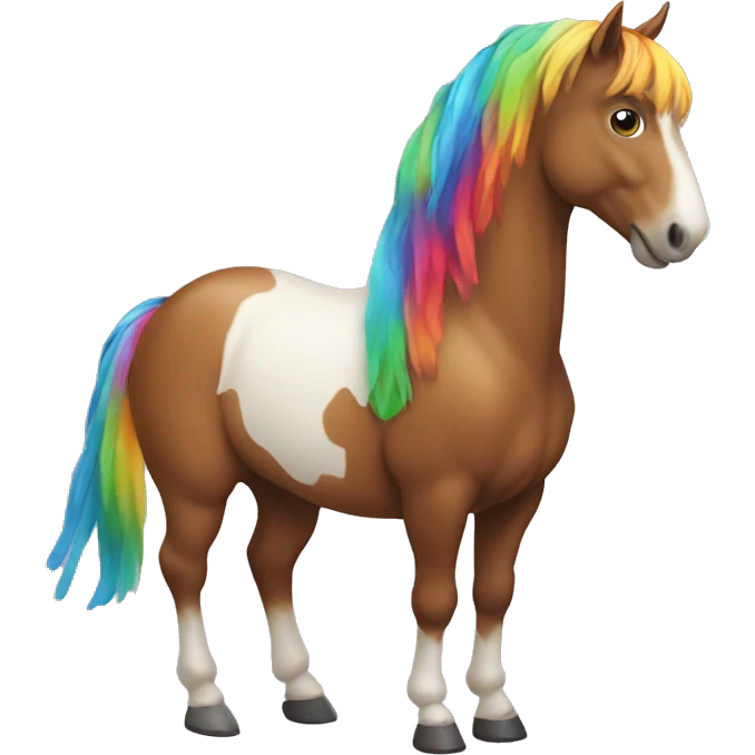 Horse with colorful tail  emoji