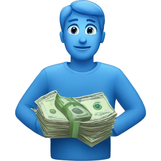 money blue emoji
