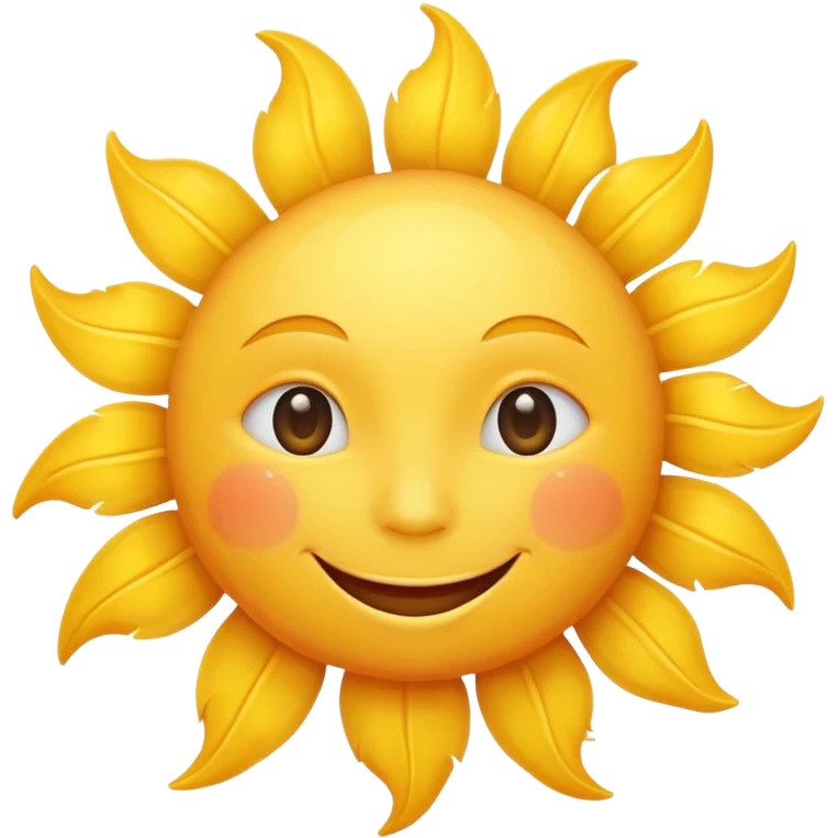 smiling sun emoji, simple and cheerful emoji