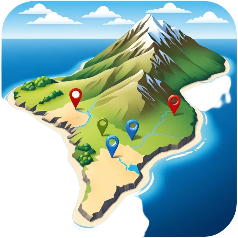 gps pin locaters on a wider range of map - buller nz emoji