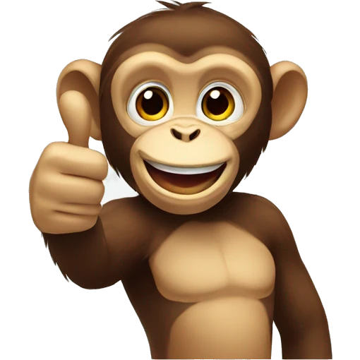Monkey giving thumbs up emoji