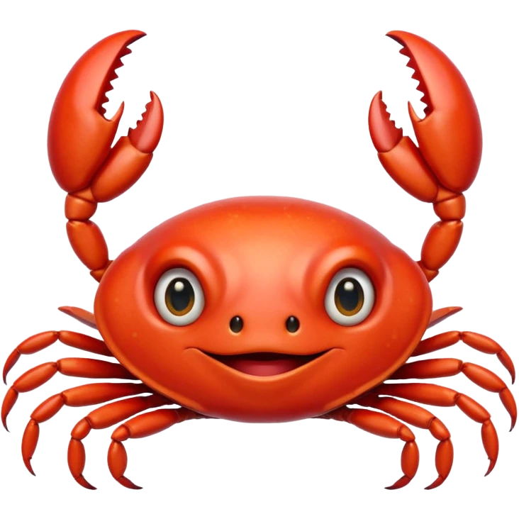 cute crab with big eyes and a smiling face, variation 4 emoji