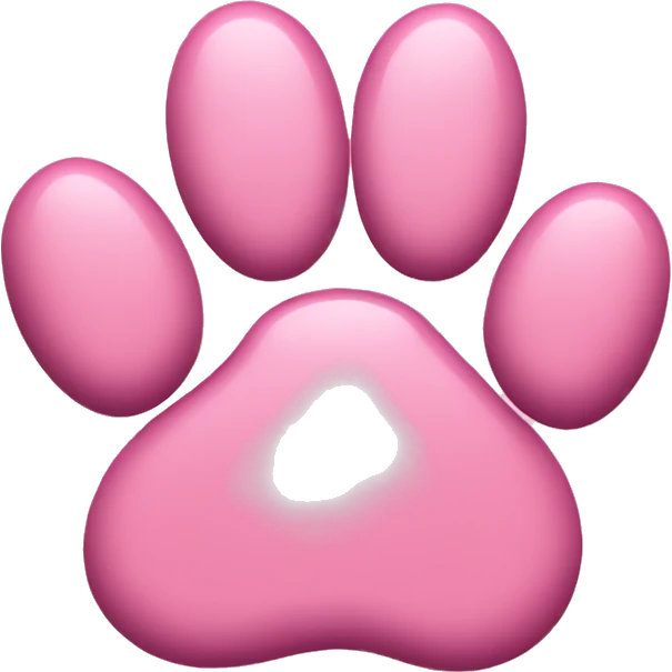 Paw pink colour emoji