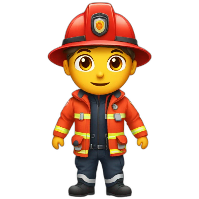 pompier en tenue de feu emoji
