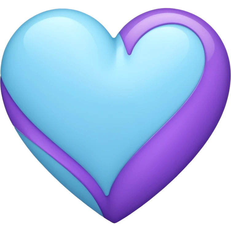 Light blue and purple heart ￼ emoji