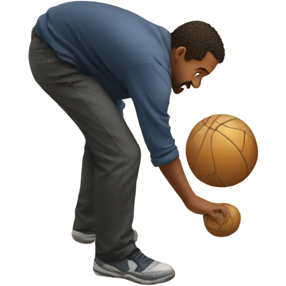 a man drawing a ball in the floor  emoji