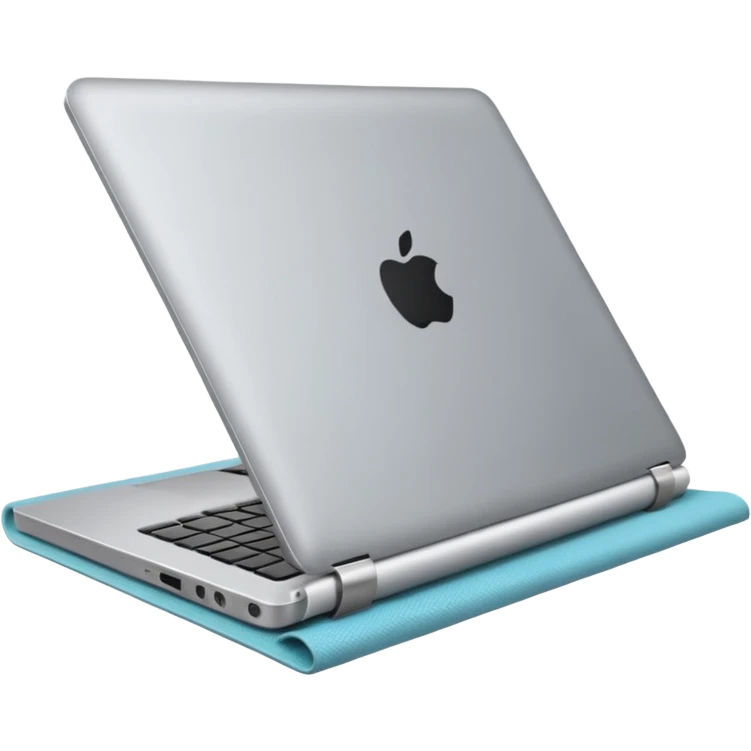 a laptop doing yoga emoji