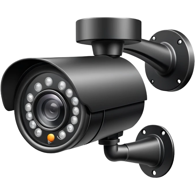 security surveillance CCTV camera mounted on wall emoji