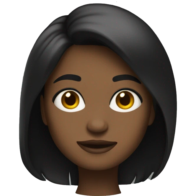 Una mujer joven pelo corto negro emoji
