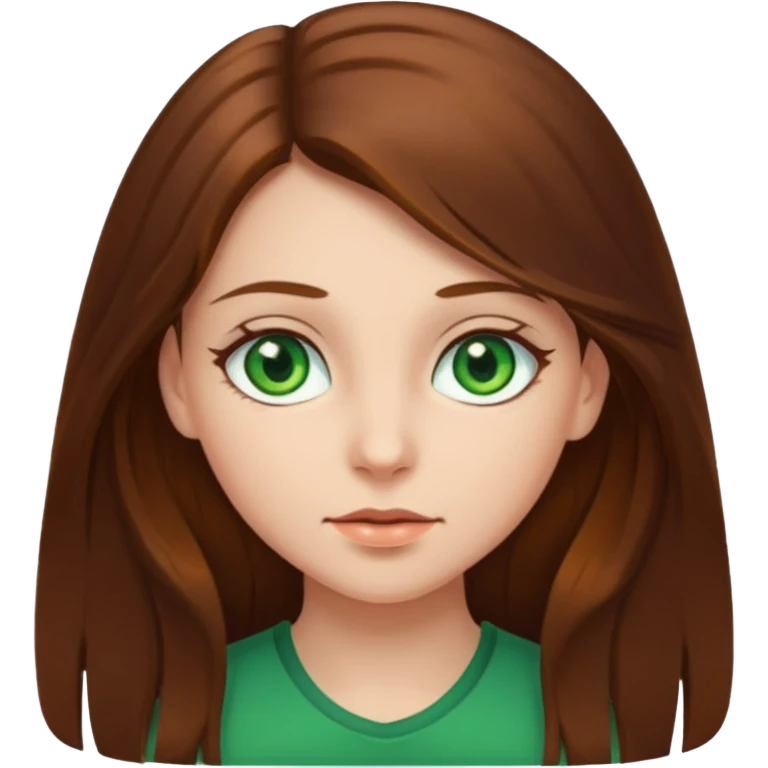 kahverengi uzun saçlı kız emoji