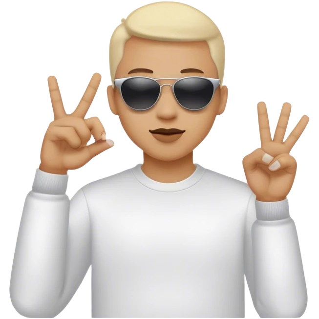 Person with sunglasses flipping them off emoji