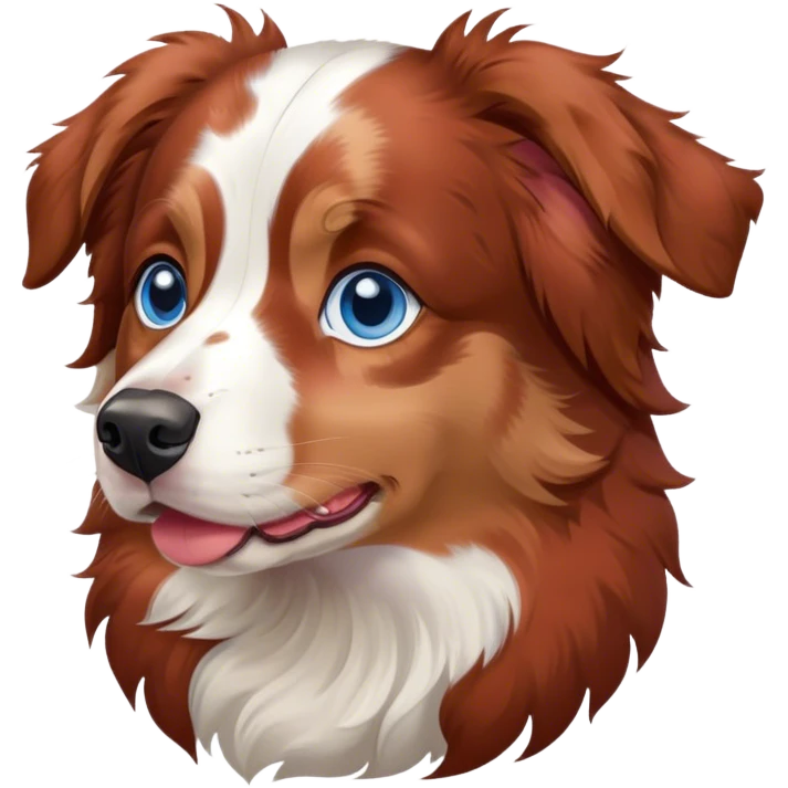 Red merle Australian Shepherd emoji