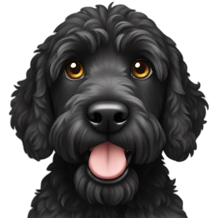Black labradoodle emoji