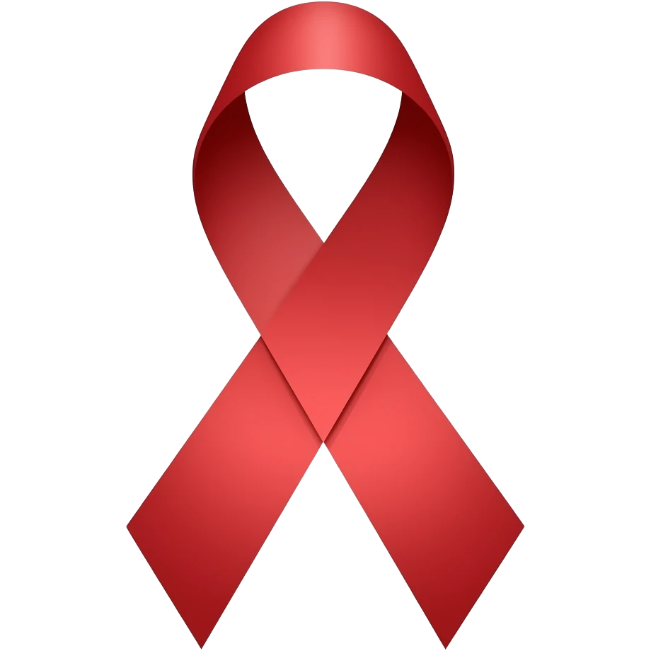 red ribbon HIV emoji