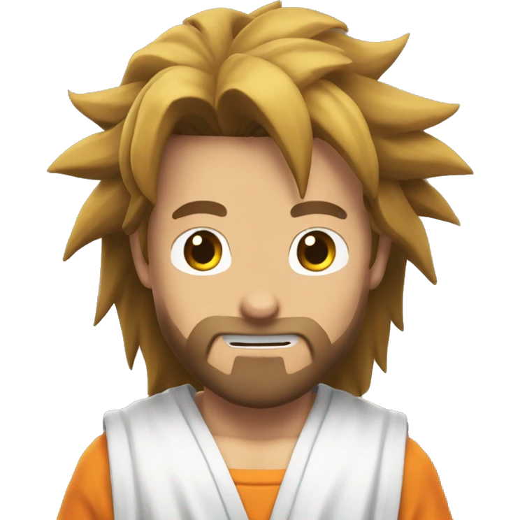 Jesucristo con cabello de Goku emoji