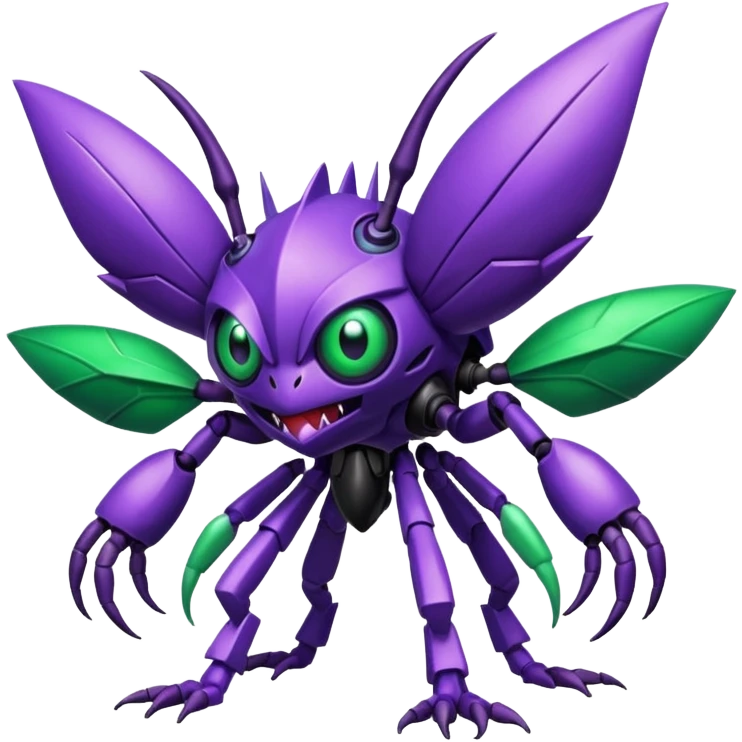 Venonat-Genesect-Sableye-Noibat-fusion, full body emoji