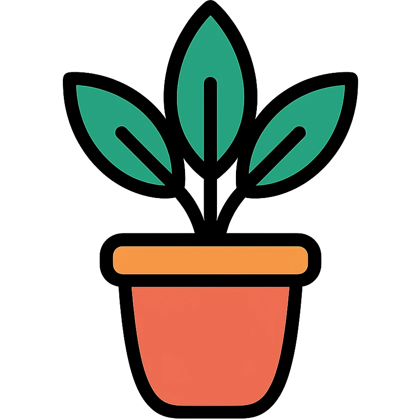 potted plant icon color outline emoji
