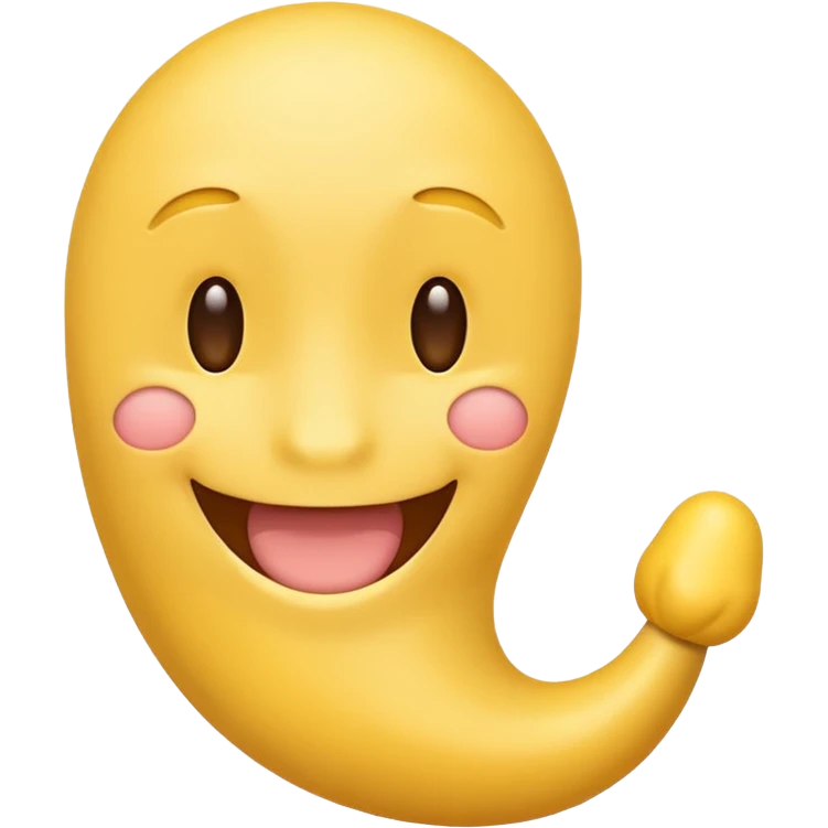Smiling Emoji with a white penis under it emoji