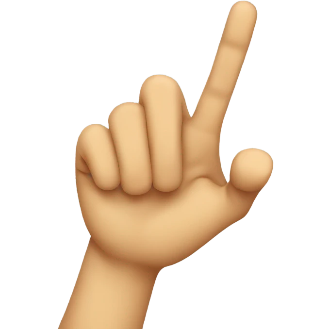 Emoji touching index fingers emoji
