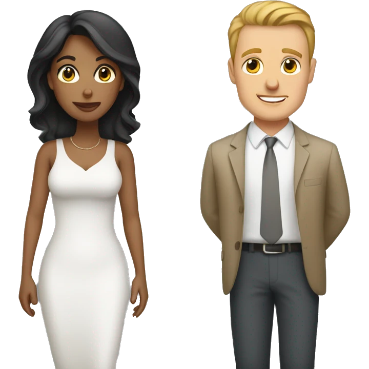 White male and Latina women  emoji