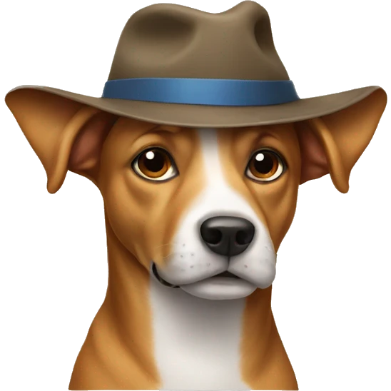 Dog with hat emoji
