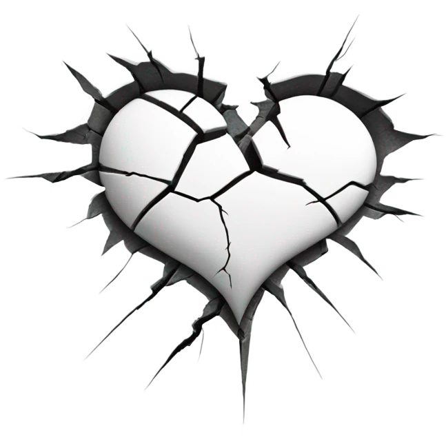 White heart broken emoji