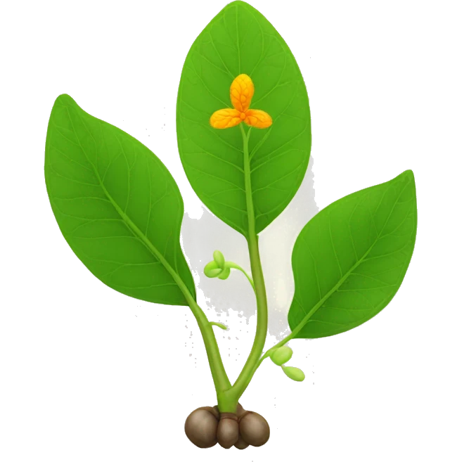 Ginseng indien plant leaf flower emoji