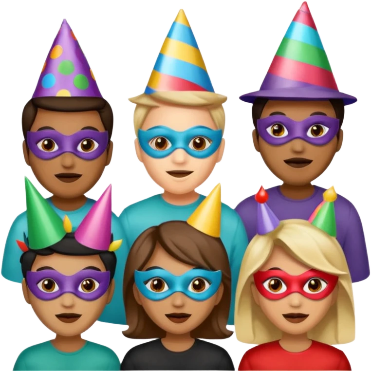masked people with hat emoji