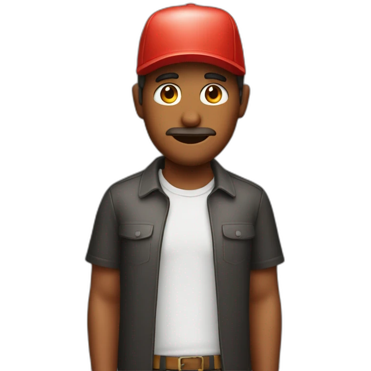 Man with a ketchup hat  emoji