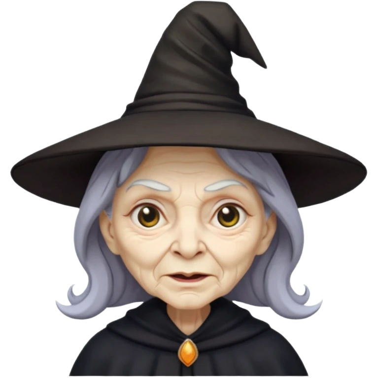 dark old witch with witch hat emoji