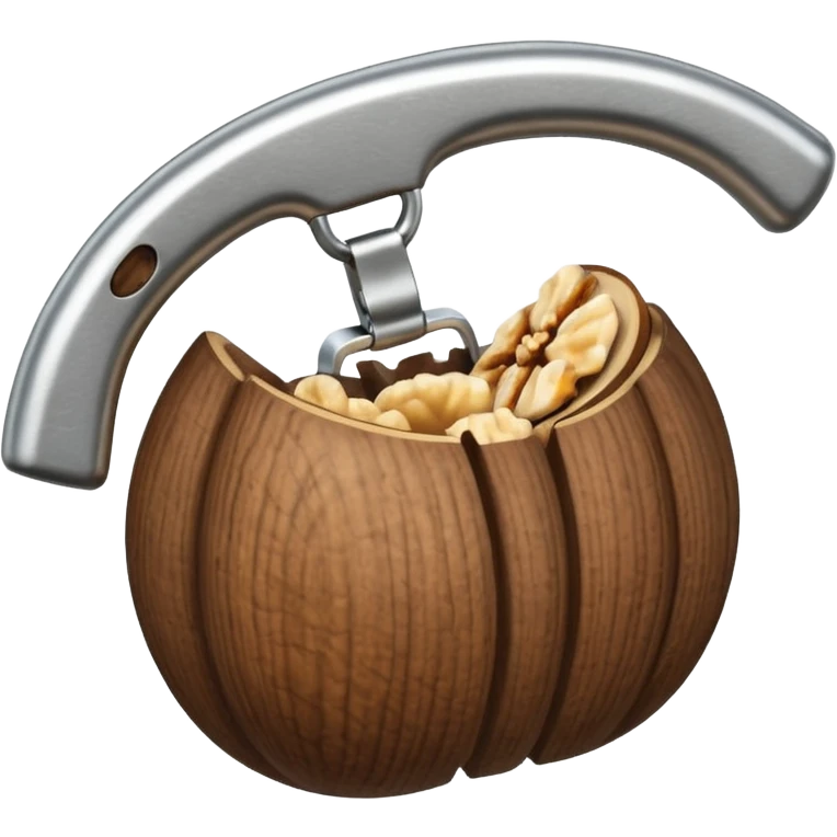 Metal walnut cracker tool emoji